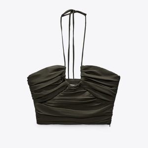 Zara satin halter top